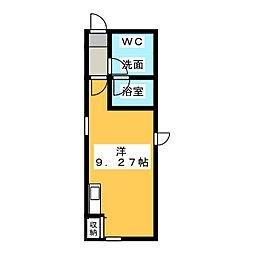 アバンティ名駅北 ワンルームの間取図画像