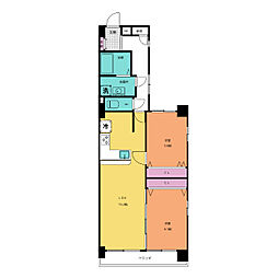 ライオンズマンション栄第2 2LDKの間取図画像