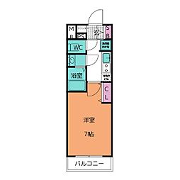 メイクスWアート丸の内 1Kの間取図画像