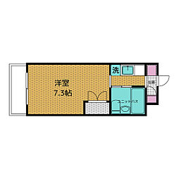 リッシュ・ラフォーレ 1Kの間取図画像