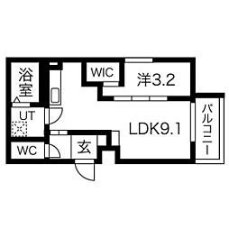 ＭＯＶＥ本陣ＧＲＡＮＤＥ 1階1LDKの間取り