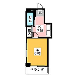 OMレジデンス本陣駅前 1Kの間取図画像