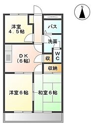 フローレンス豊大 3DKの間取図画像
