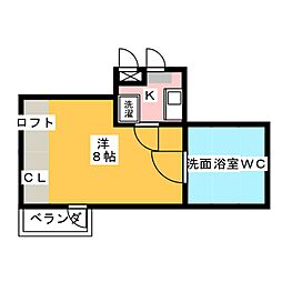 メゾン・ド・ソレイユ 1Kの間取図画像