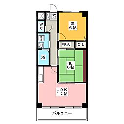 ロイヤルアネックス 2LDKの間取図画像