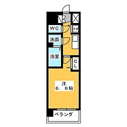 プレサンス名古屋ステーションフレア 1Kの間取図画像
