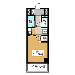 ザ・ロイヤルトップ鳥見 1Kの間取図画像