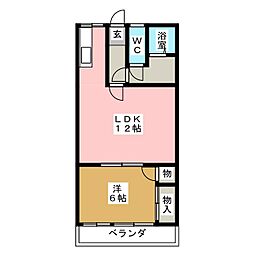 青山ビル 1LDKの間取図画像