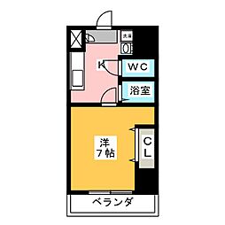 クラシア本陣 1Kの間取図画像