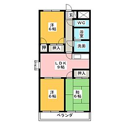 アムールKATO 3LDKの間取図画像