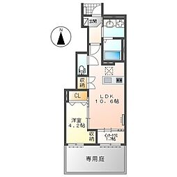 GranBerg(グランベルク) 1LDKの間取図画像