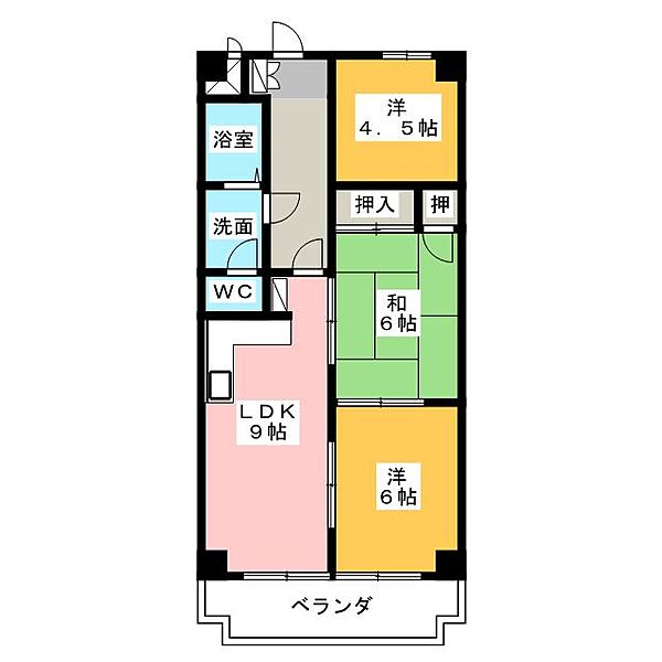 エスポワール川名 ｜愛知県名古屋市昭和区南分町６丁目(賃貸マンション3LDK・3階・58.32㎡)の写真 その2