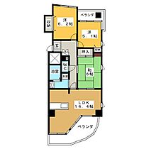 朝日プラザ川名  ｜ 愛知県名古屋市昭和区安田通６丁目（賃貸マンション3LDK・6階・76.78㎡） その2