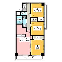 カトゥルセ戸田  ｜ 愛知県名古屋市昭和区戸田町４丁目（賃貸マンション3LDK・3階・65.22㎡） その2