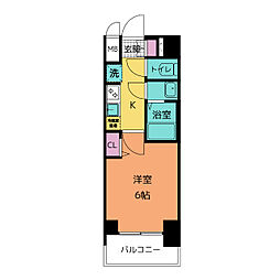 プレサンス吹上駅前エテルノ 14階1Kの間取り