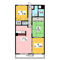 藤苑北山 3LDKの間取図画像