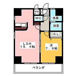 グランツ昭和館 1LDKの間取図画像