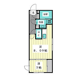 quadorKAWANA 1LDKの間取図画像