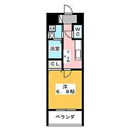 meLiV桜山 1Kの間取図画像