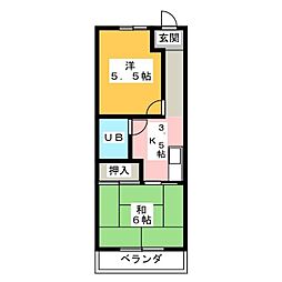 アーバン18 2Kの間取図画像