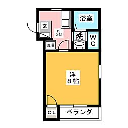 ホーメスト御器所 1Kの間取図画像