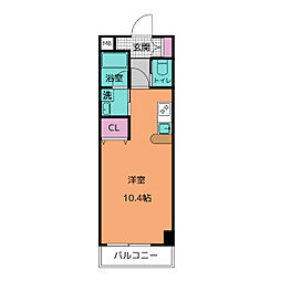 CozyPlum ワンルームの間取図画像