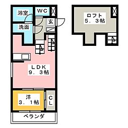 ファミリーステージ川名3 1LDKの間取図画像