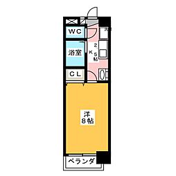 グリーンハイツ・ゆう 1Kの間取図画像
