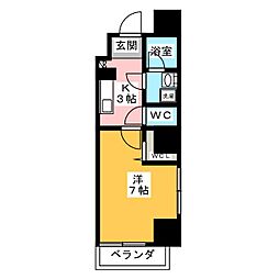L'Allure 1Kの間取図画像