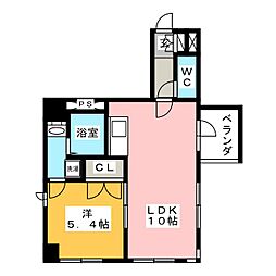 ヴィアンカ 1LDKの間取図画像