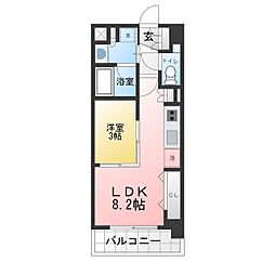 名古屋市昭和区桜山町3丁目マンション 1LDKの間取図画像