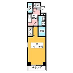 セントラルハイツ名古屋 1Kの間取図画像