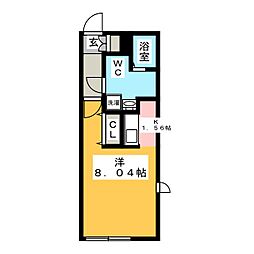 BrancheFUKIAGENORTH 1Kの間取図画像