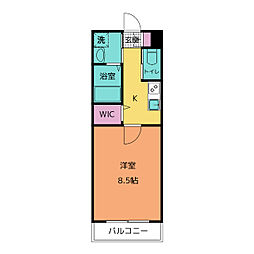 グレイスコート御器所 1Kの間取図画像