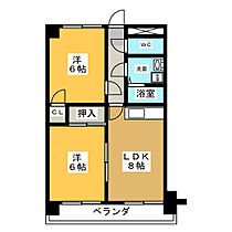 ベアーズマンション  ｜ 愛知県名古屋市中川区八熊１丁目（賃貸マンション2LDK・4階・49.50㎡） その2