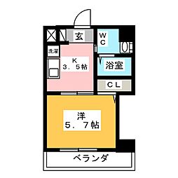 間取図画像 1K