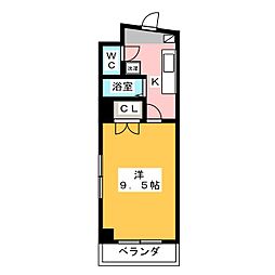 ドエル沢上 1Kの間取図画像
