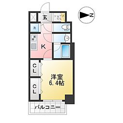 AVANTI atsuta 1Kの間取図画像
