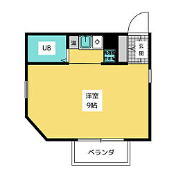 コスモパレス新瑞 ワンルームの間取図画像
