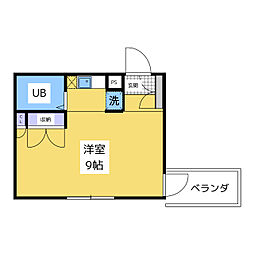コスモパレス新瑞 ワンルームの間取図画像