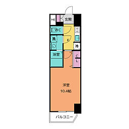 CRESTTAPP金山 1Kの間取図画像
