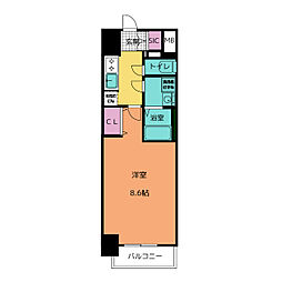 S-RESIDENCE金山WEST 1Kの間取図画像