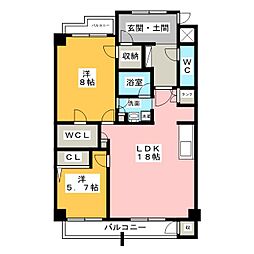 TRI-STAGE 2LDKの間取図画像