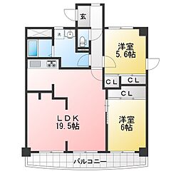 シティ・ライフ荒江 3LDKの間取図画像