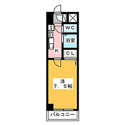 セントラルハイツ明野 1Kの間取図画像