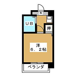 サンシャイン尾頭橋 ワンルームの間取図画像