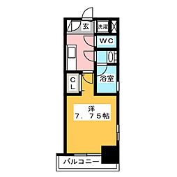 ブランシエスタ東別院 1Kの間取図画像