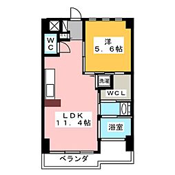 IZResidence 1LDKの間取図画像