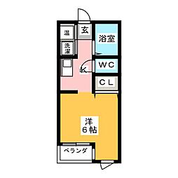 レオプレジオ 1Kの間取図画像