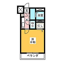 willDo金山正木 1Kの間取図画像